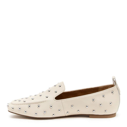 Kelsi Dagger Finley Cream Stud Loafers
