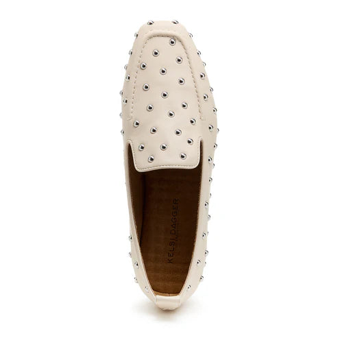 Kelsi Dagger Finley Cream Stud Loafers