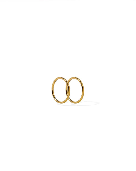 Linny Co. Huggie Infinity Hoop Earrings - Ava Gold 8mm