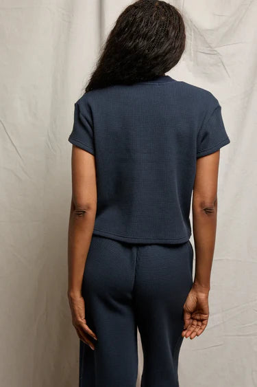 PerfectWhiteTee Jada Waffle Boxy V-Neck