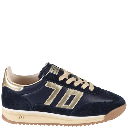 Back 70 Jogger N In Navy Gold Sneakers