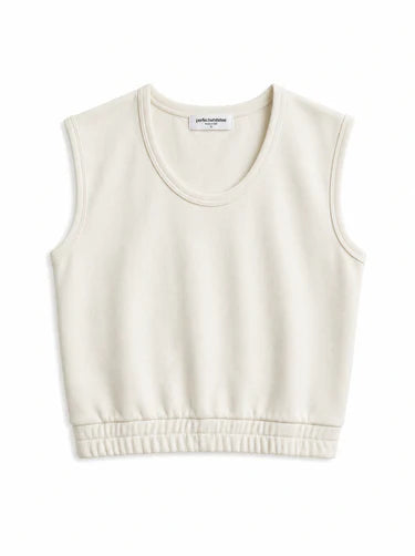 PerfectWhiteTee French Terry Scoop Crop Tank