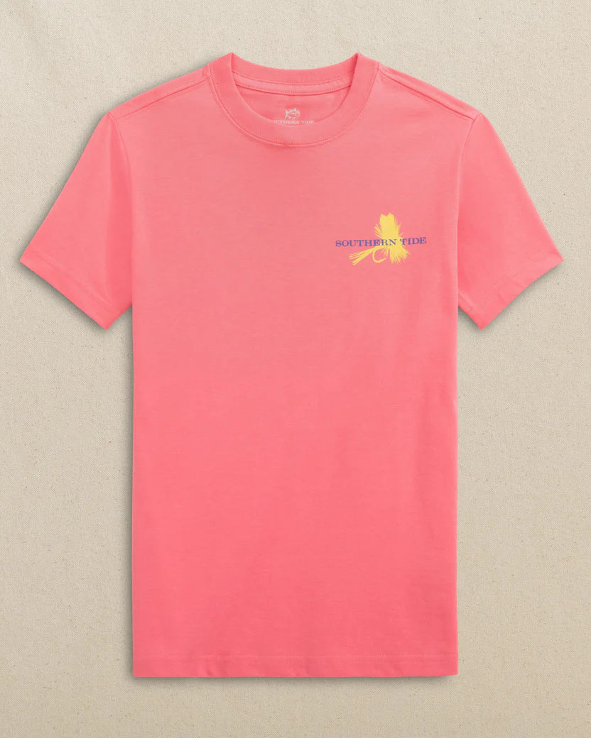 Southern Tide Kids Reel Fly Adams Short Sleeve T-Shirt