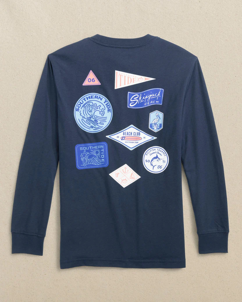 Southern Tide Kids Stickers Long Sleeve T-Shirt
