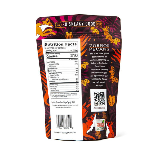 Zorro Pecans Maple Glazed 8oz Bag
