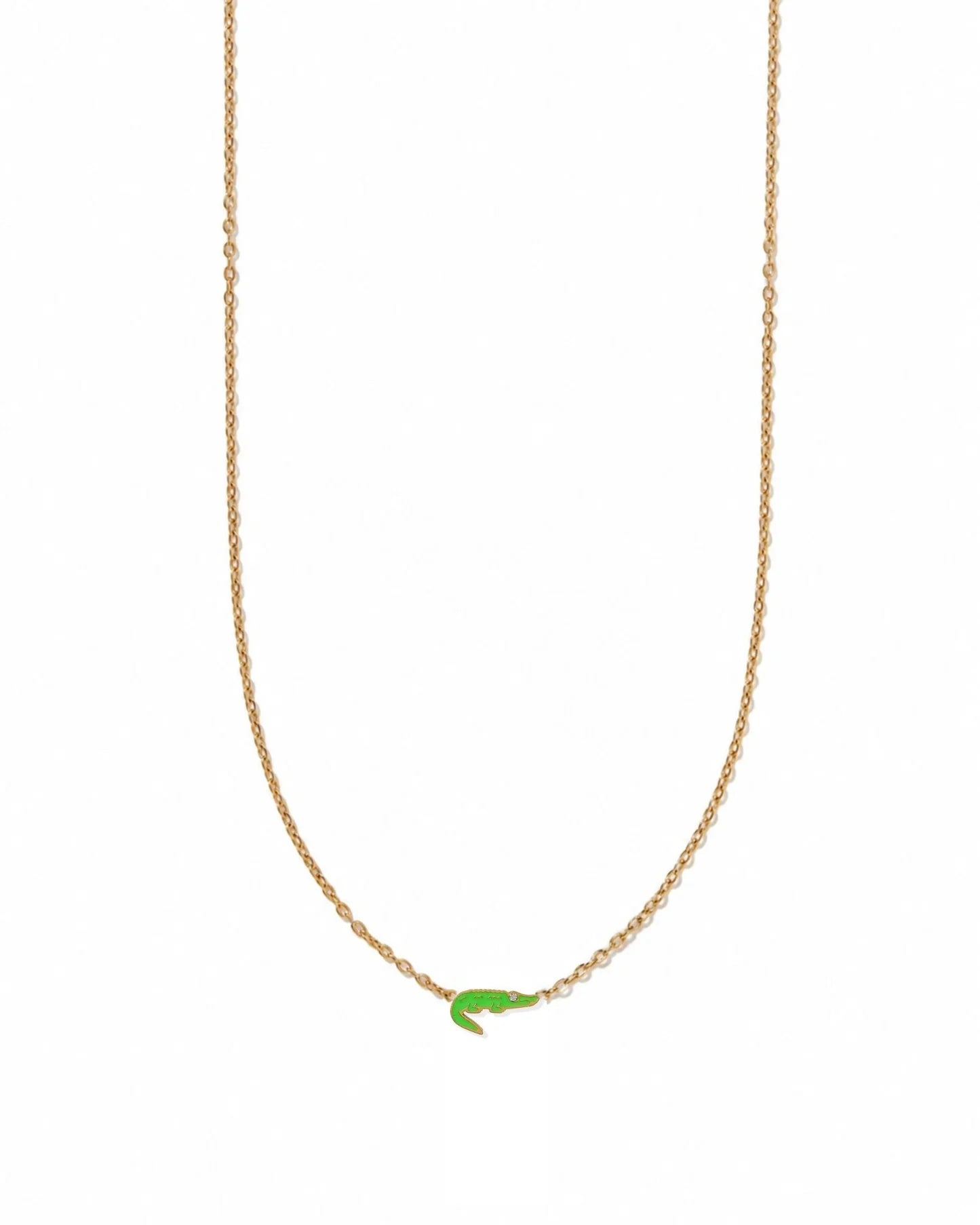 Linny Co. Necklace - Green Gator