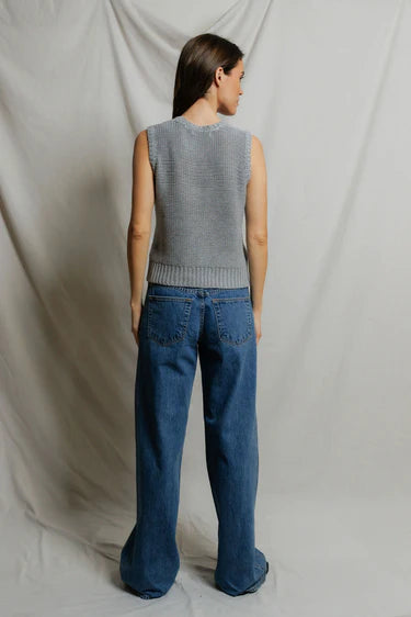 PerfectWhiteTee Peggy Cotton Sweater U-Neck Tank