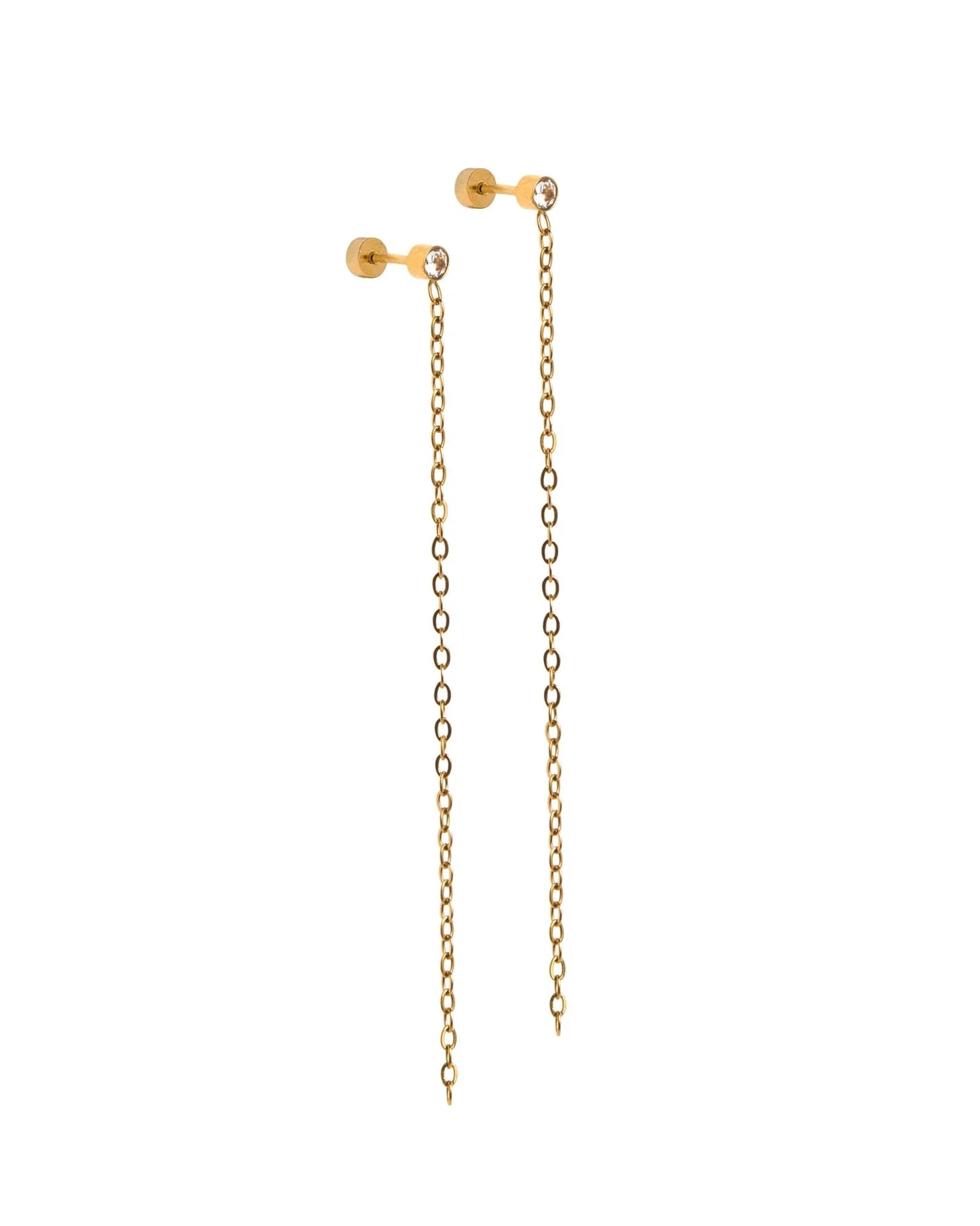 Linny Co. Screwback Stud Earrings - Darby Duster Gold