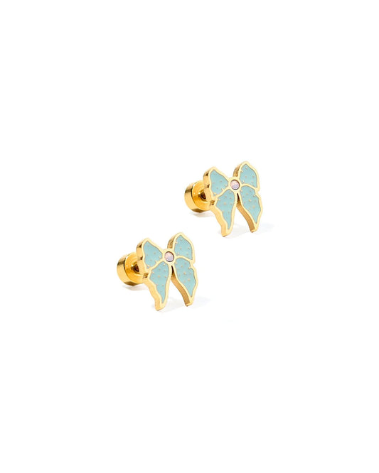 Linny Co. Screwback Stud Earrings - Finley Bow