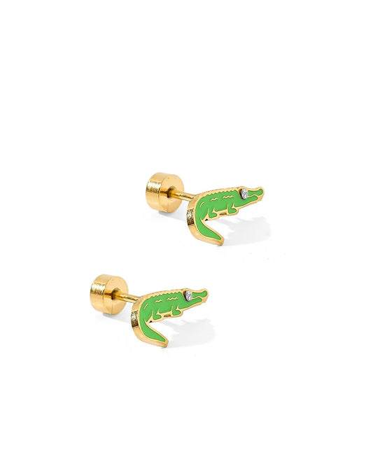 Linny Co. Screwback Stud Earrings - Gator