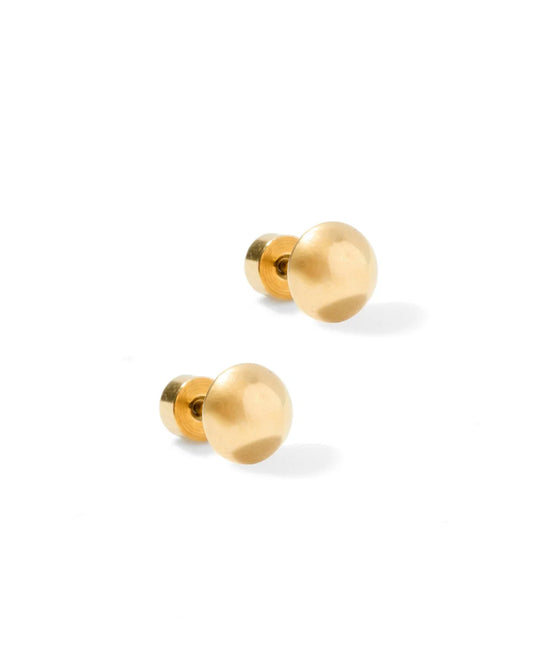 Linny Co. Screwback Stud Earrings - Vera Round 6mm
