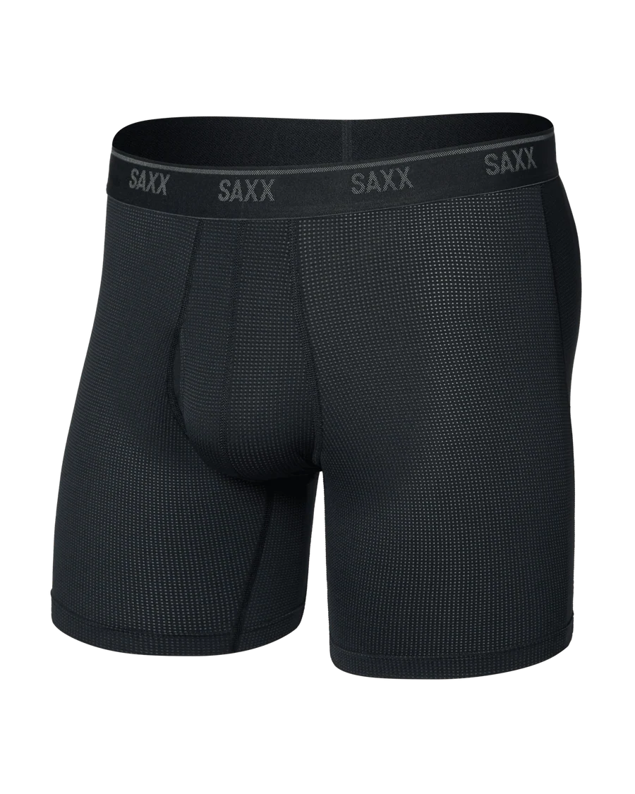 Saxx Quest Quick-Dry Mesh Performance Boxer Brief 6"- Black