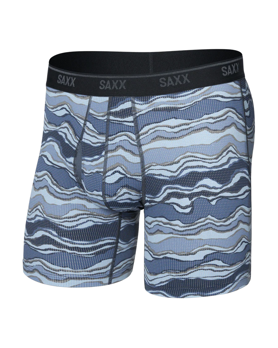 Saxx Quest Quick-Dry Mesh Quick-Dry Performance Boxer Brief 6"- Lazy River