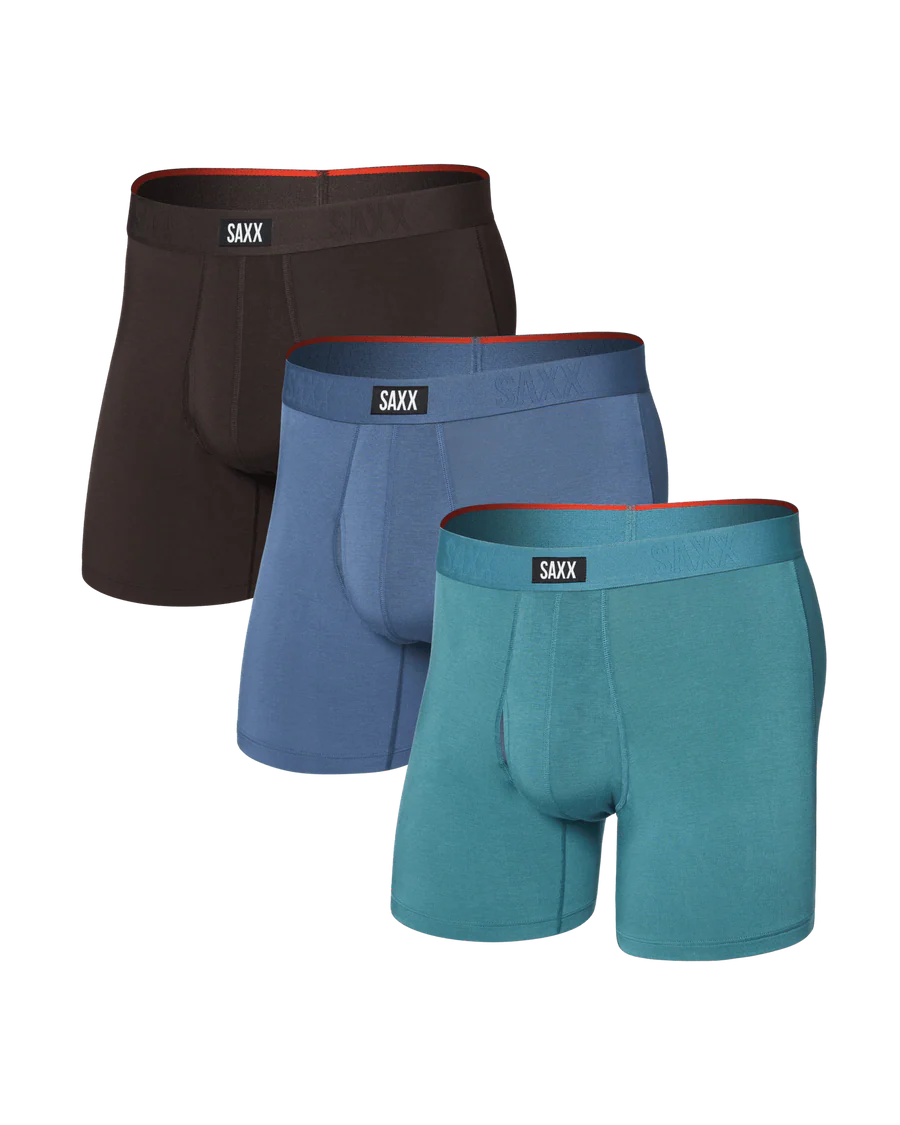 Saxx Vibe Xtra Soft Comfort (3 Pack) Soft Comfort Boxer Brief 6"