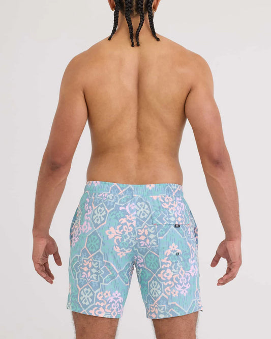 Saxx Men's Oh Buoy 2N1 Classic Swim Trunk 7" With Liner | Arabesque