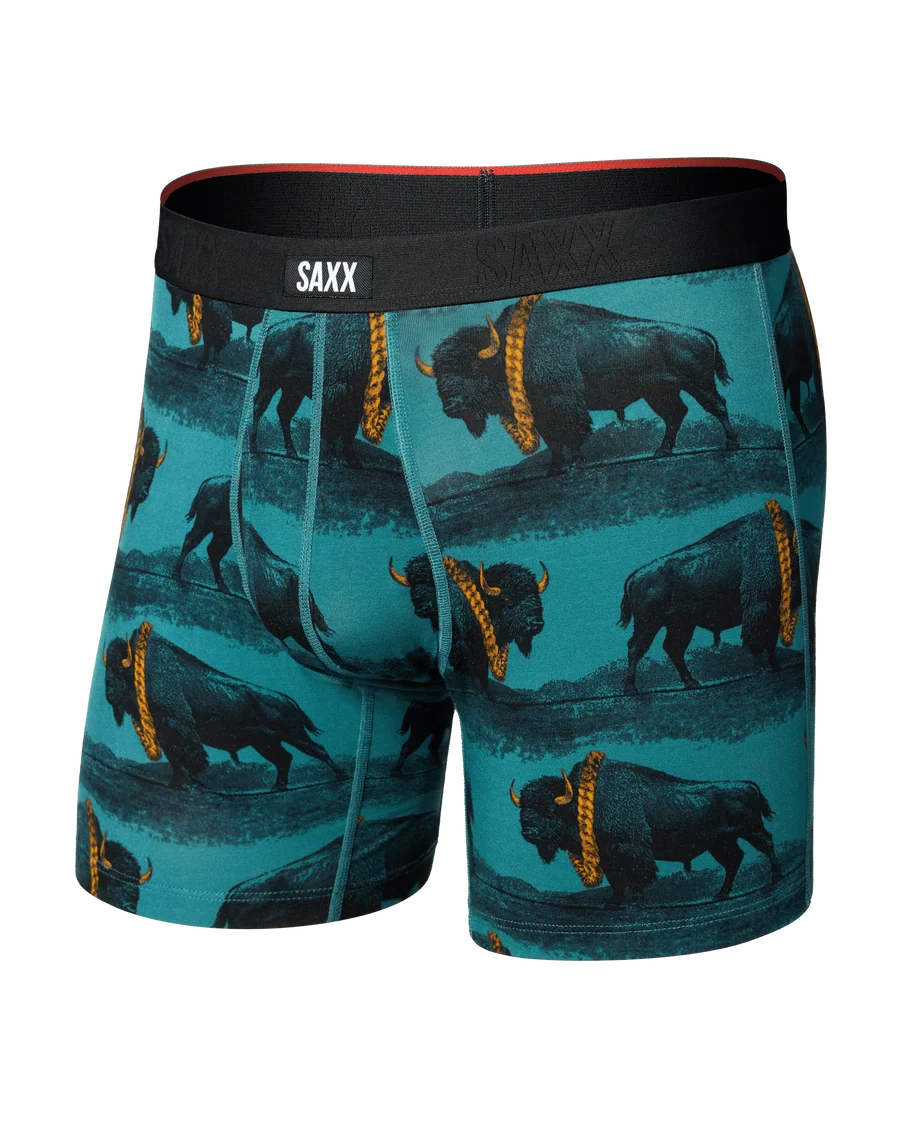 Saxx Vibe Xtra Soft Comfort Everyday Boxer Brief 6" - Bison Bling