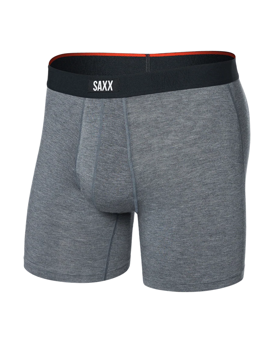 Saxx Vibe Xtra Soft Comfort Soft Comfort Boxer Brief 6"- Heather Grey