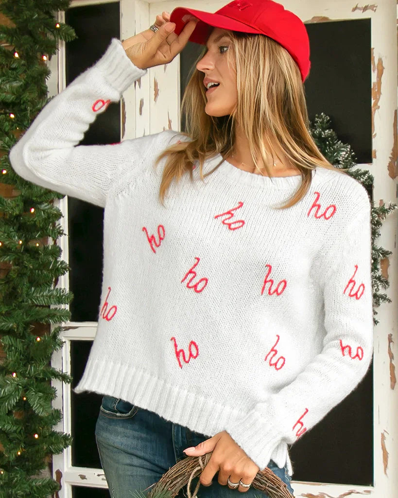 Wooden Ships HO HO HO Crewneck Cotton Sweater