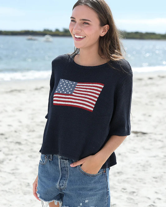 Wooden Ships Short Sleeve Cotton Flag Crew