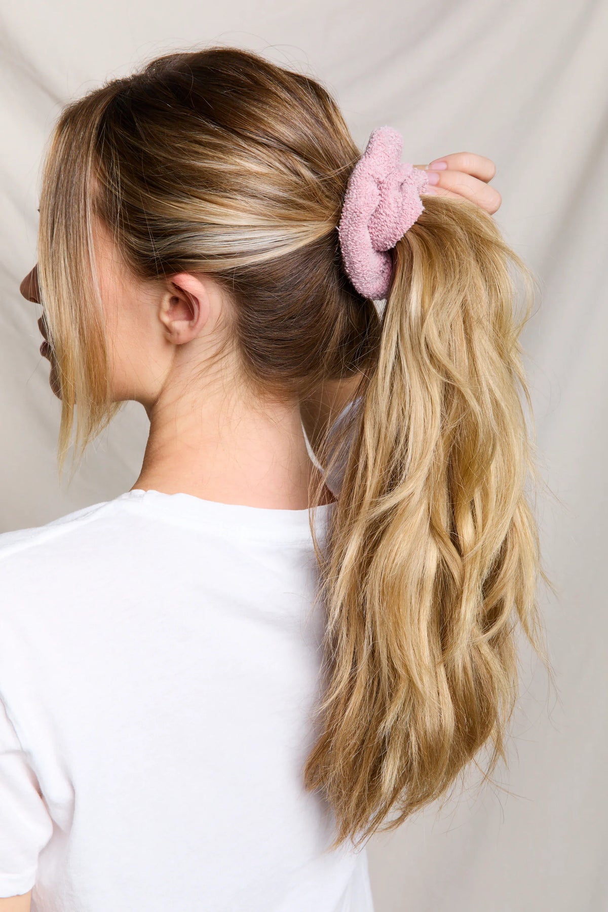 PerfectWhiteTee Ziggy Cotton Fleece Scrunchie