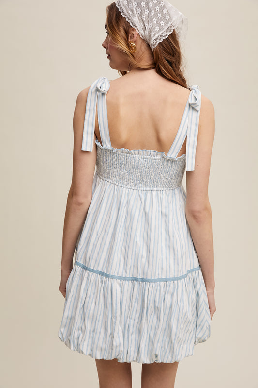 Listicle Clothing Striped Bow-Tie Dress