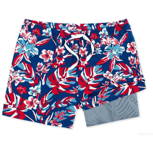 Chubbies Boys Lined Swim Trunk - The Star Spangled Blooms