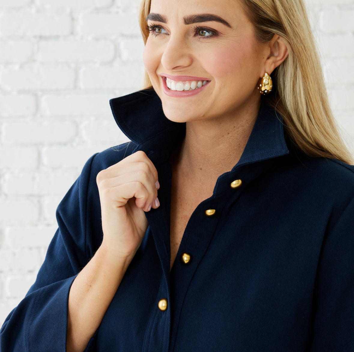 Caryn Lawn Chloe Dress- Navy