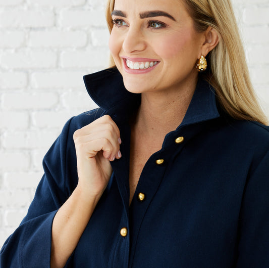 Caryn Lawn Chloe Dress- Navy