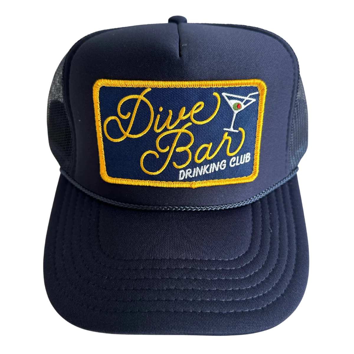 Local Beach Dive Bar Drinking Club Patch Trucker Hat