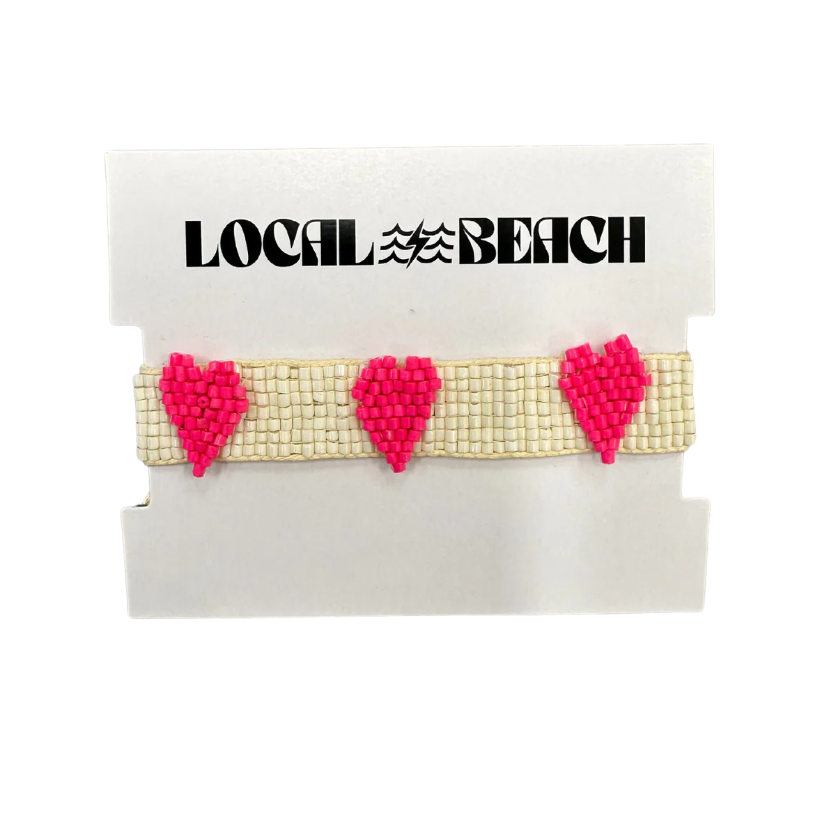 Local Beach Love Collection Heart Beaded Bracelet