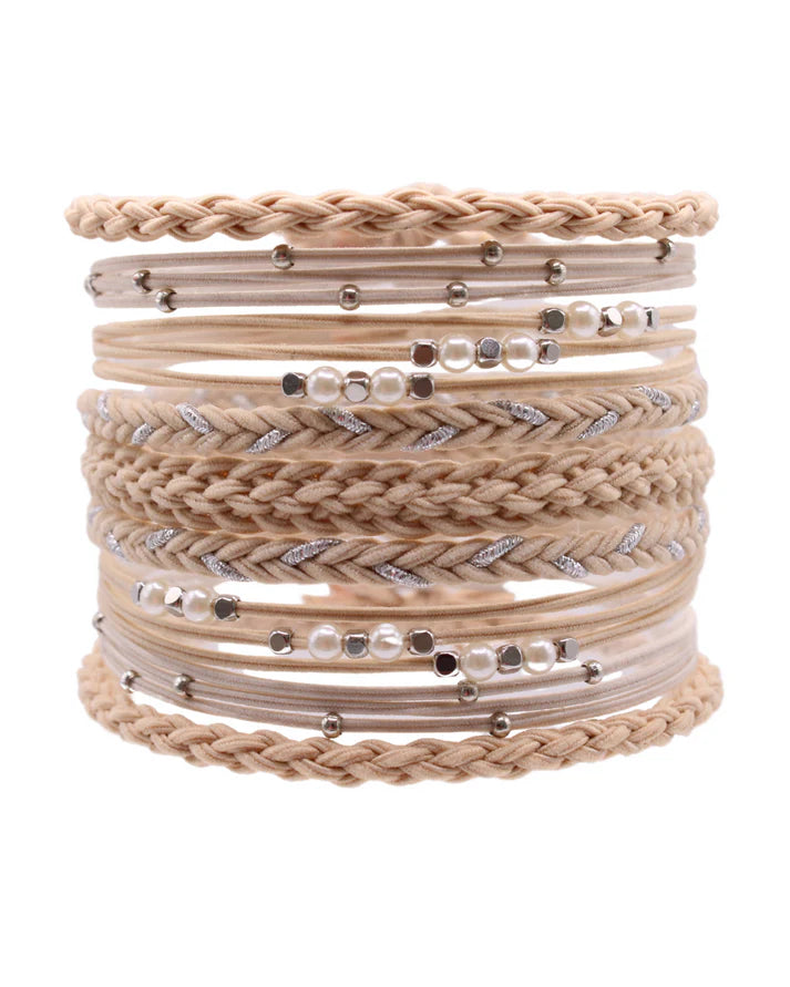 Gypsea Bands Latte Hair Tie Bracelets