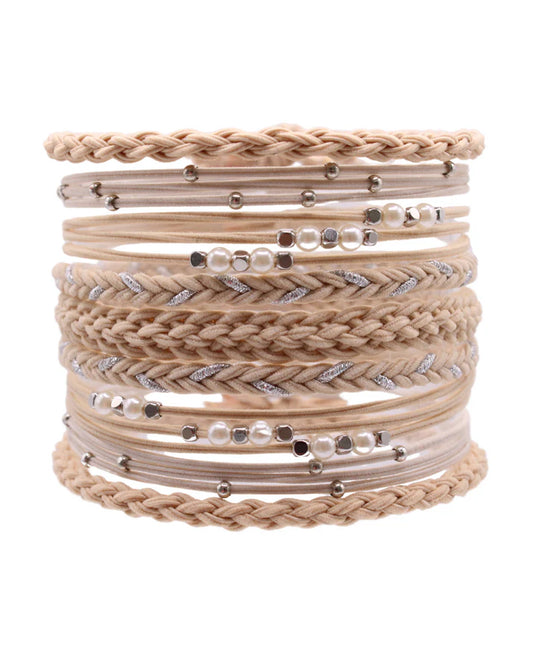 Gypsea Bands Latte Hair Tie Bracelets