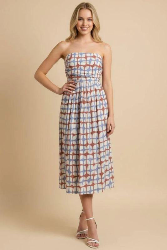 Pinch Women's Geometric Print Midi Dress