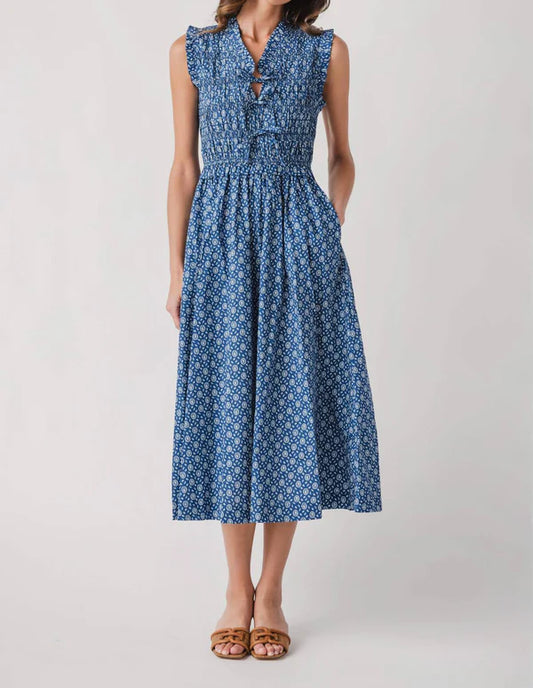 Pinch Floral Front-Tie Midi Dress