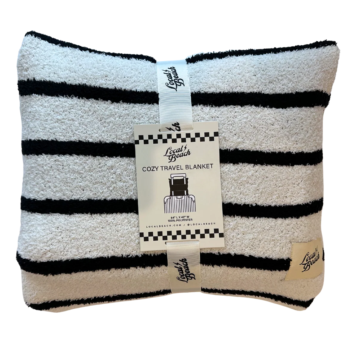 Local Beach Stripe Cozy Travel Blanket
