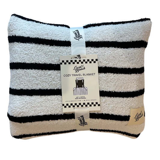 Local Beach Stripe Cozy Travel Blanket