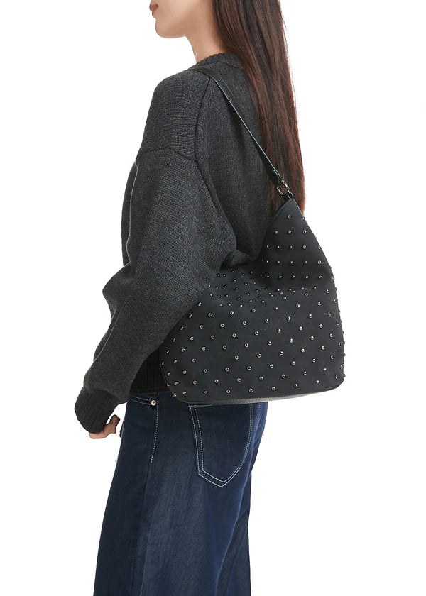 Haute Shore Celine Black Suede Shoulder Bag