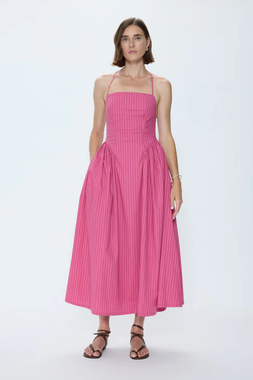 Pistola Sadee Open Back Dress - Magenta Stripe
