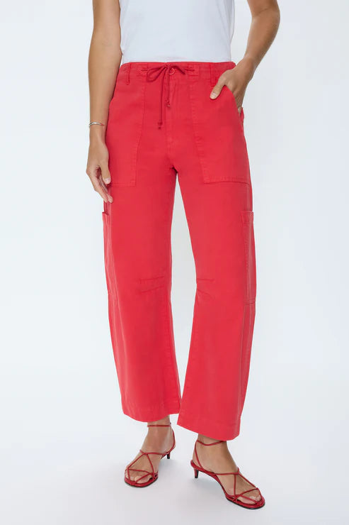Pistola Sabrina Curved Utility Pant - Maraschino