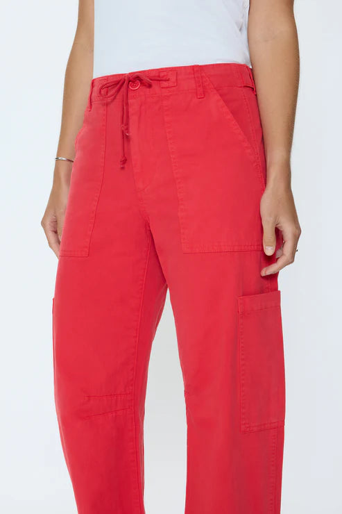 Pistola Sabrina Curved Utility Pant - Maraschino