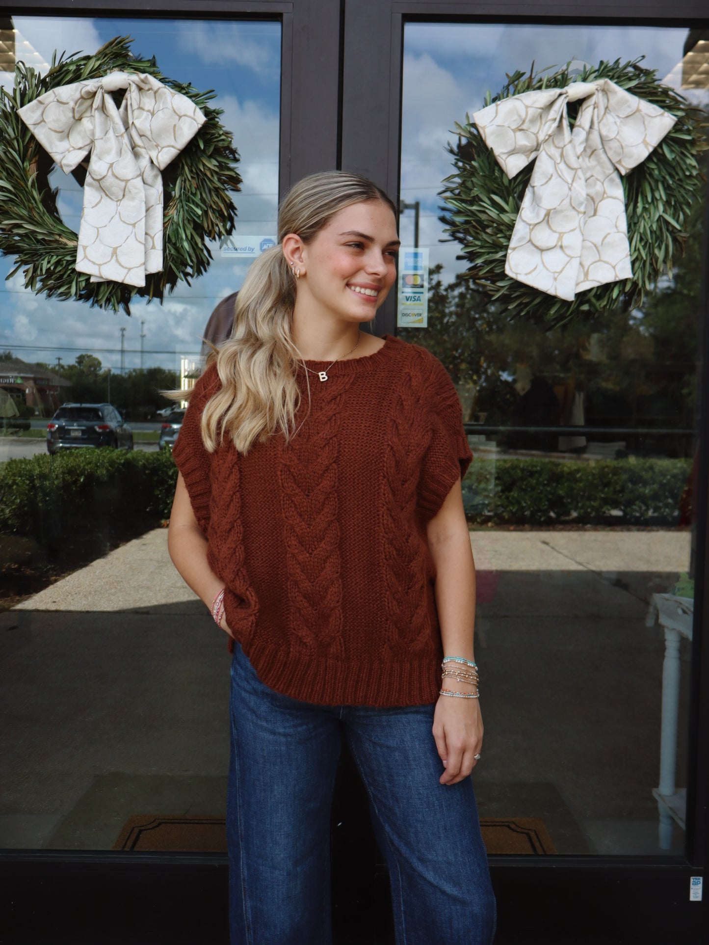 Wooden Ships Fiona Cable Crew Vest