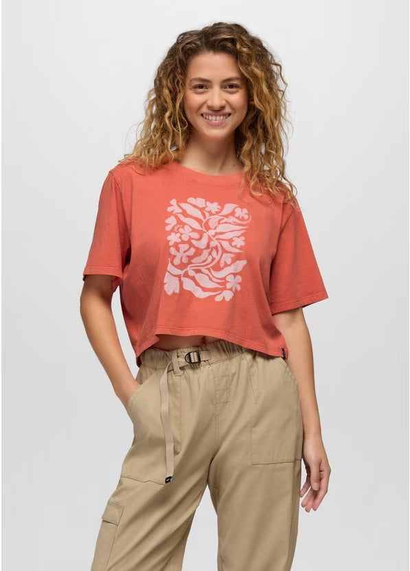 Prana Everyday Botanical Crop Graphic Tee