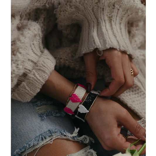 Local Beach Love Collection Heart Beaded Bracelet