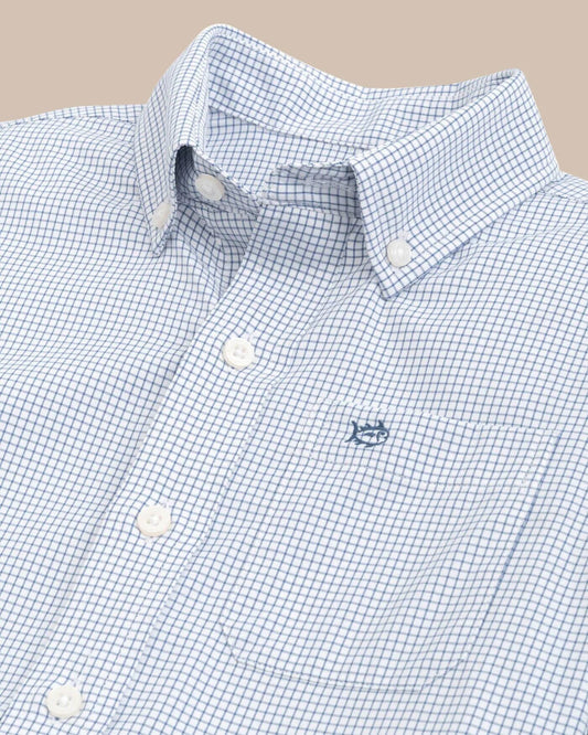 Southern Tide Youth Long Sleeve Intercoastal Rosemont Solid Knit Sportshirt