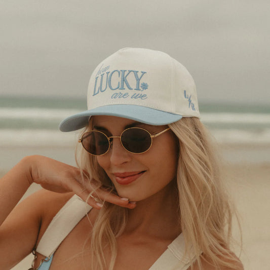 Local Beach How Lucky Are We Cotton Twill Hat