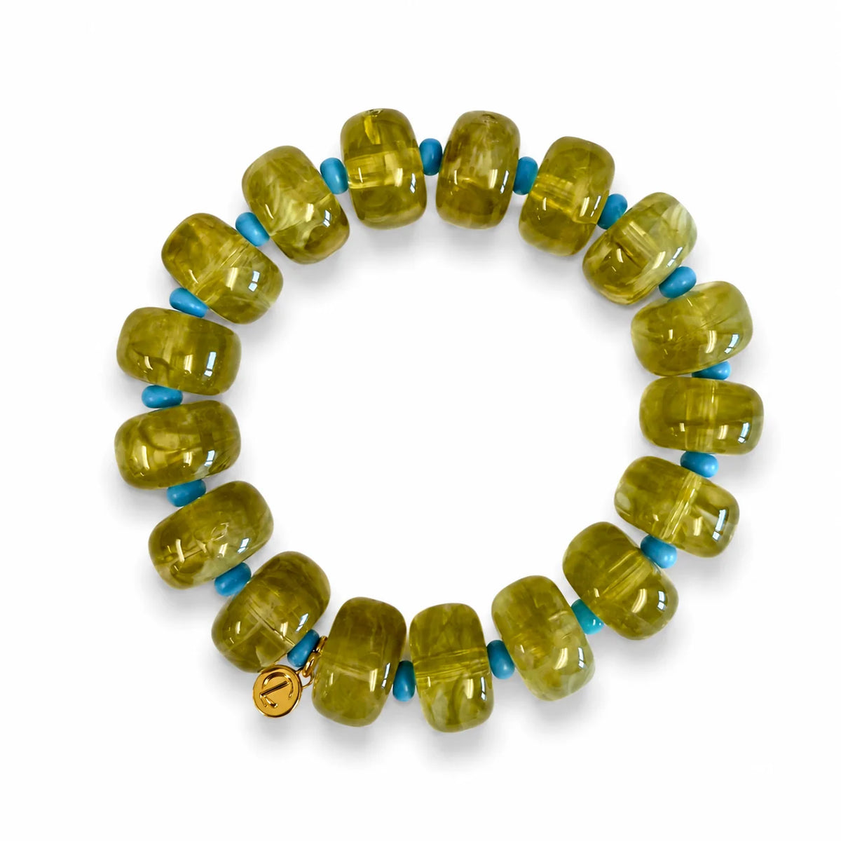 Caryn Lawn Carmel Bracelet Peridot/Light Blue