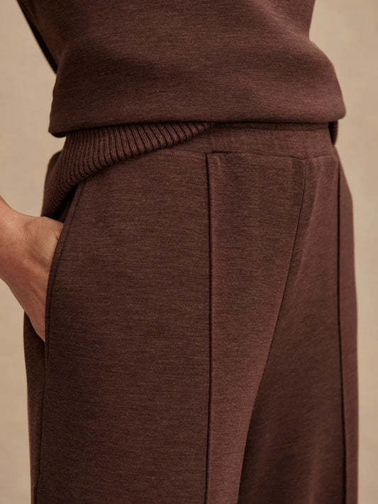Varley The Wide Leg Pant 28- Coffee Bean Marl