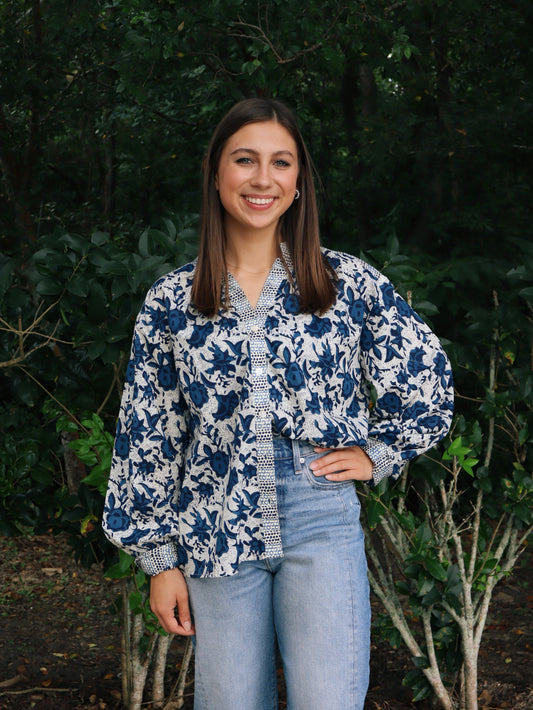 THML Women's Long Sleeve Printed Top