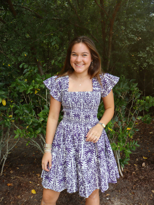 Lilbelle Lil Mini Dress | Blossom Purple| OS