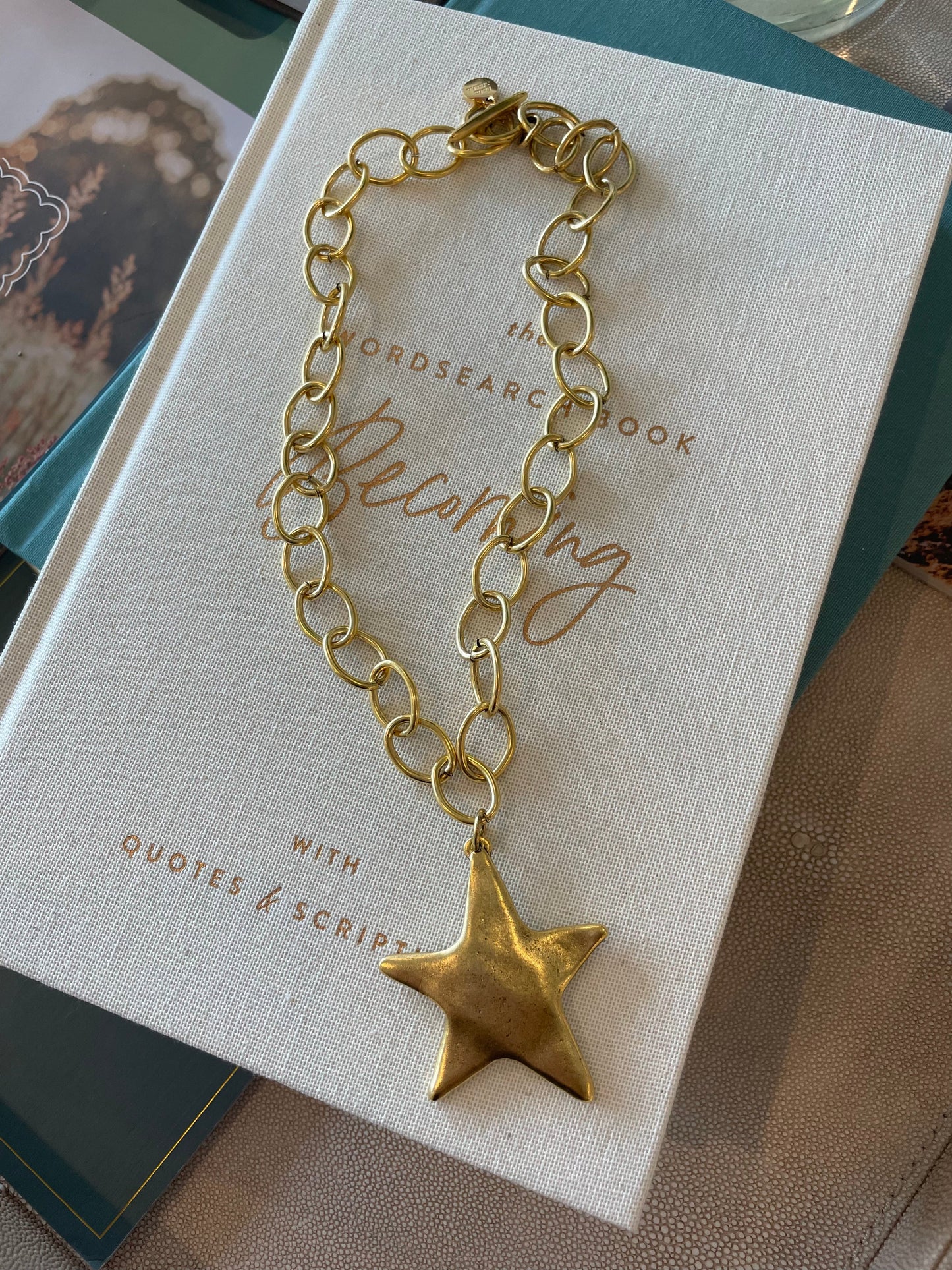 Cola Stacks Gold Star Necklace